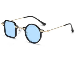 Men's Square Round 'Break Circle ' Metal Sunglasses