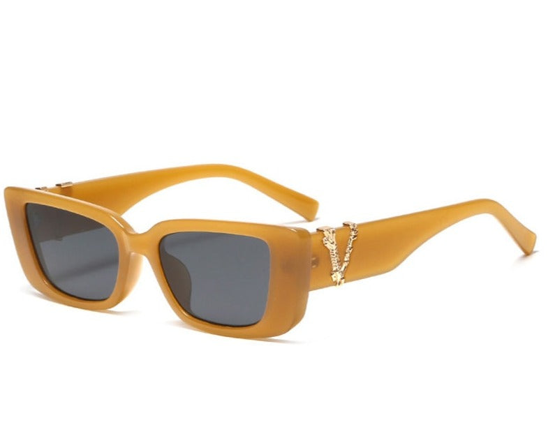 Women's Small Rectangle 'Shawn Shine' Plastic Sunglasses