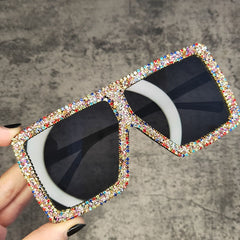 Women's Oversize Square 'Lura' Plastic Sunglasses