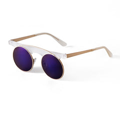 Women's Retro Round 'Magic Spells' Metal Sunglasses