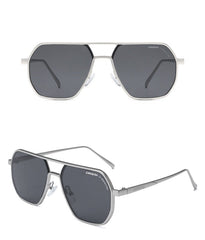 Unisex Hexagonal 'Jazz' Alloy Sunglasses