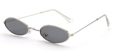 Women's Small Oval 'Alynx' Metal Sunglasses