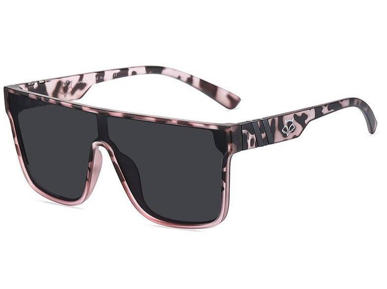 Women's Polarized Rectangle 'Blue in the Palace' Plastic Sunglasses