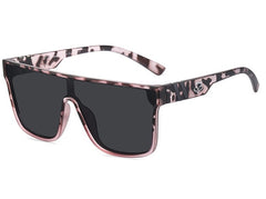 Women's Polarized Rectangle 'Blue in the Palace' Plastic Sunglasses