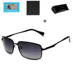 Men's Polarized Rectangle 'Vansho Eye Wear' Metal Sunglasses