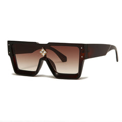 Women's Square 'Shanaia Twain' Plastic Sunglasses