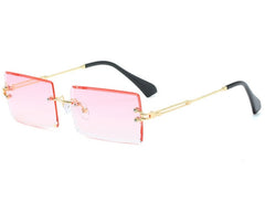 Women's Rectangular 'Pajama' Metal Sunglasses