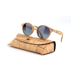 Men's Round Polarized 'Carlow' Wooden Sunglasses