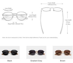 Men's Polarized Round 'Zoho' Wooden Sunglasses