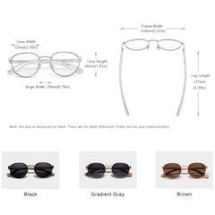 Men's Round 'Renz' Wooden Sunglasses