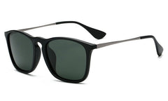 Women's Polarized Rectangle 'Benoite' Metal Sunglasses