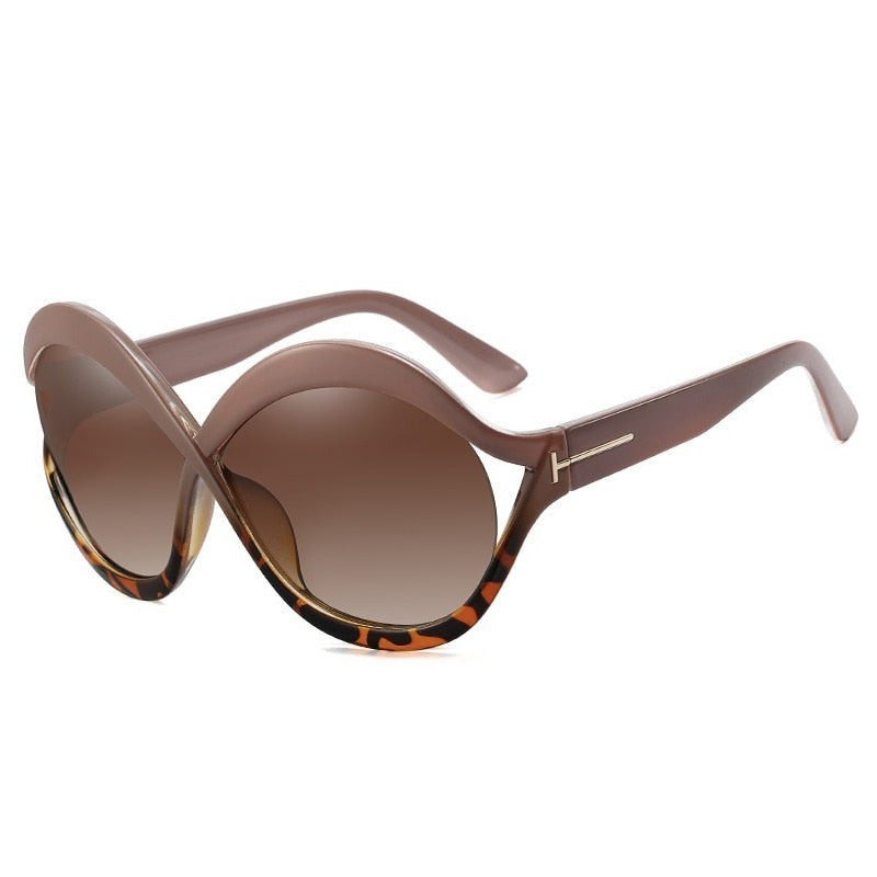 Women's Browline Oversized 'Infinite' Plastic Sunglasses