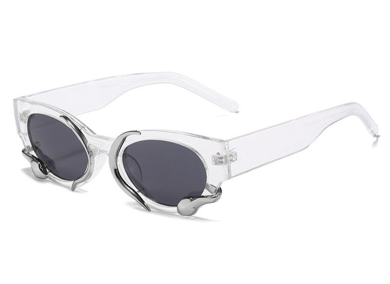 Women's Steampunk Oval 'Titaniana' Plastic Sunglasses