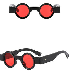 Unisex Retro Round 'Crazy Genius' Plastic Sunglasses