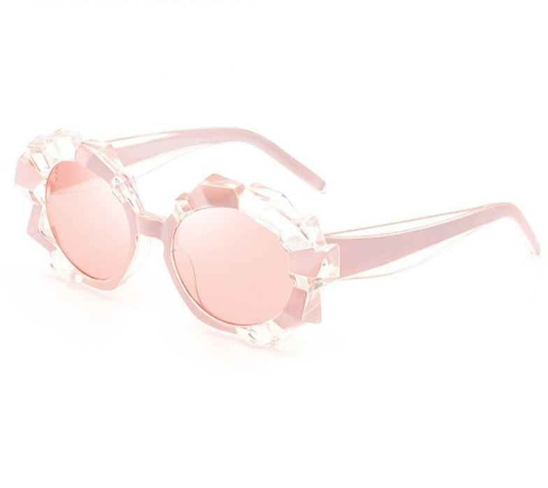 Women's Oval 'Crystal Gem' Plastic Sunglasses