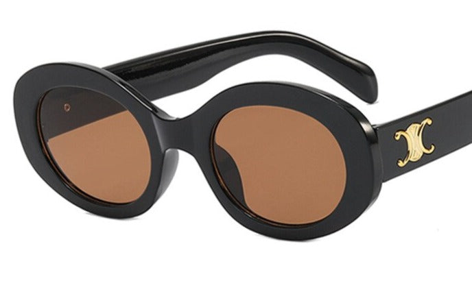Women's Oversized Oval 'Circle of my Eye' Plastic Sunglasses