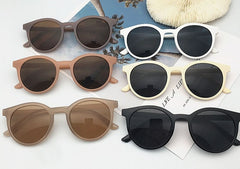 Women's Retro Round 'Shikoba' Plastic Sunglasses