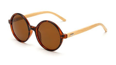 Women's Round Bamboo 'Sagalit' Wooden Sunglasses