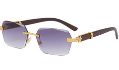 Women's Rimless 'Sultan' Plastic Sunglasses