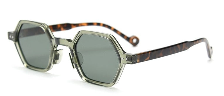 Men's Retro Polygon 'Fire Bred' Plastic Sunglasses