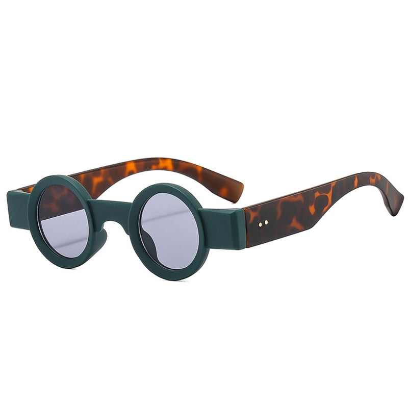 Unisex Retro Round 'Crazy Genius' Plastic Sunglasses