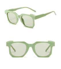 Unisex Vintage Square 'Fiesty Puma' Plastic Sunglasses