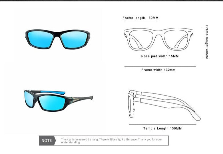 Men's Rectangle 'Roman Pearce' Plastic Sun Glasses
