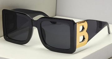 Women's Oversized Square 'Banshee'  Plastic Sunglasses