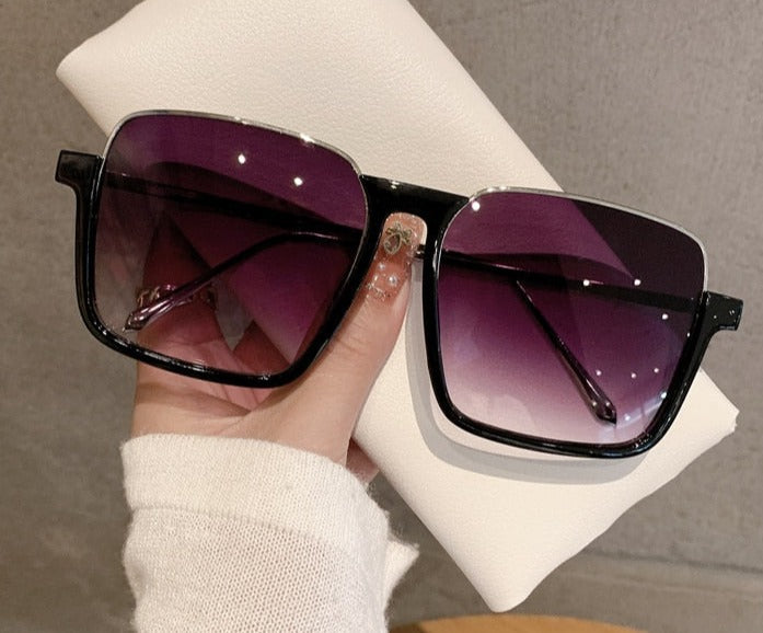 Women's Oversized Square 'Maru The Summer' Metal Sunglasses