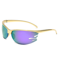 Women's Semi-Rimless Cat Eye 'The Coolness' Plastic Sunglasses