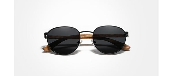 Men's Polarized Square 'Oak' Wooden Sunglasses