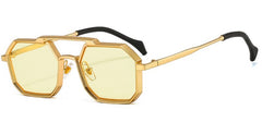 Women's Retro Polygone 'Gladius Eye' Metal Sunglasses