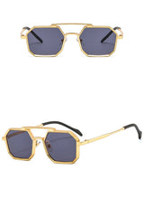 Women's Retro Hexagon 'Fallen Brisk' Metal Sunglasses