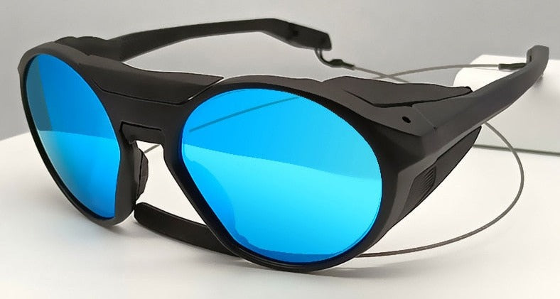 Men's Oval Polarized 'Ebony' Metal Sunglasses