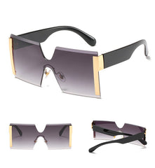 Women's Steampunk 'The Thing' Rimless Sunglasses