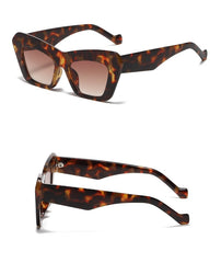 Women's Retro Jelly Frame 'Block Dash' Cat Eye Sunglasses