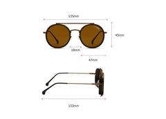 Unisex Vintage Steampunk 'Age of Rage' Metal Sunglasses