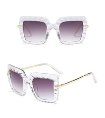 Women's Square 'Moon Casidy' Plastic Sunglasses