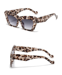 Women's Retro Jelly Frame 'Block Dash' Cat Eye Sunglasses