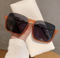 Women's Oversized Square 'Maru The Summer' Metal Sunglasses