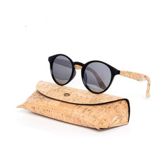 Men's Round Polarized 'Carlow' Wooden Sunglasses