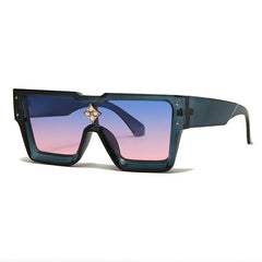 Women's Square 'Shanaia Twain' Plastic Sunglasses