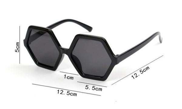 Children's Hexagonal 'Fiction' Plastic Sunglasses