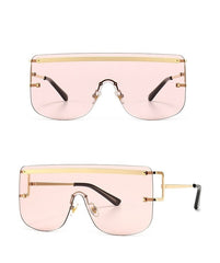 Women's Browline Rimless 'I See Through You' Alloy Sunglasses