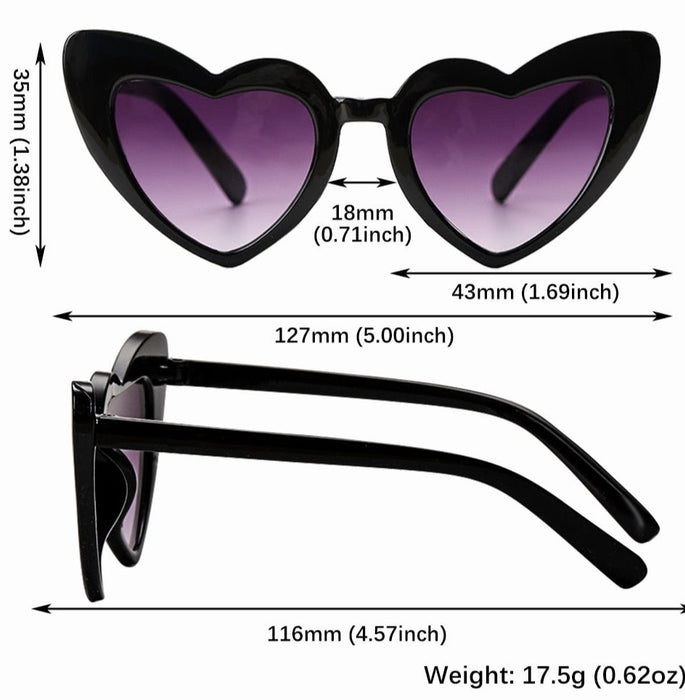 Kid's Girl Heart ' Love Eye Wear' Plastic Sunglasses