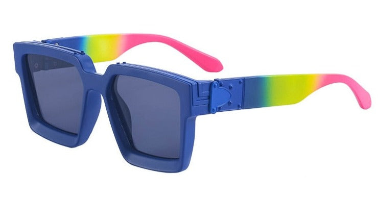 Women's Square 'Clarity Spot' Plastic Sunglasses