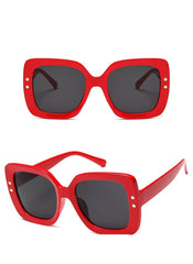 Women's Luxury Square 'Kissed' Plastic Sunglasses