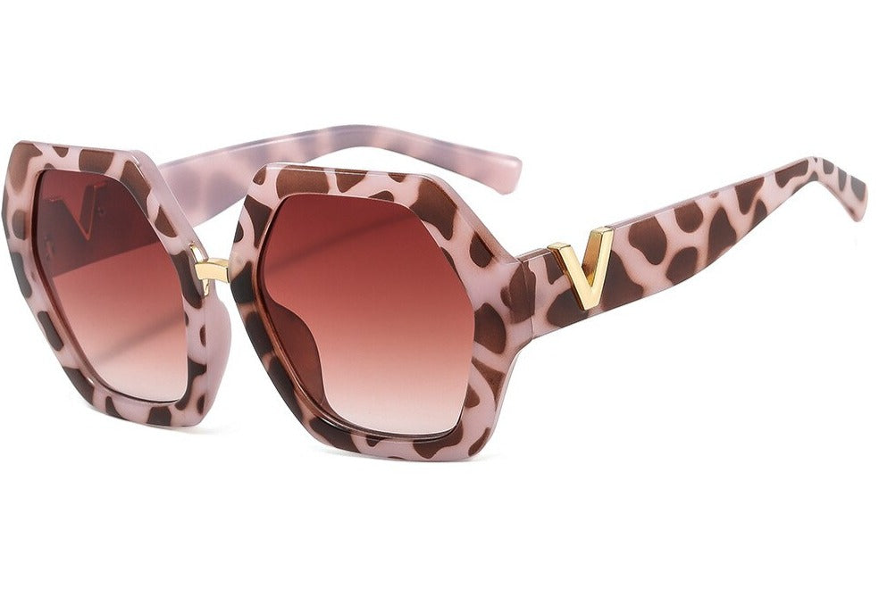 Women's Vintage Rectangle 'Ilona' Plastic Sunglasses