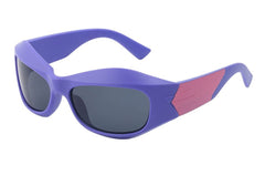 Unisex Oversized Oval 'Tornado City' Plastic Sunglasses