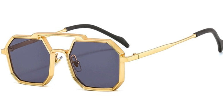 Women's Retro Polygone 'Gladius Eye' Metal Sunglasses